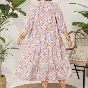 This is a plus size 20(4XL) SHEIN dress. Multicolor and boho style